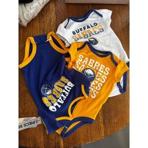 Buffalo Sabres NHL Onsie 3-Pack Set 6-9M NWT‎